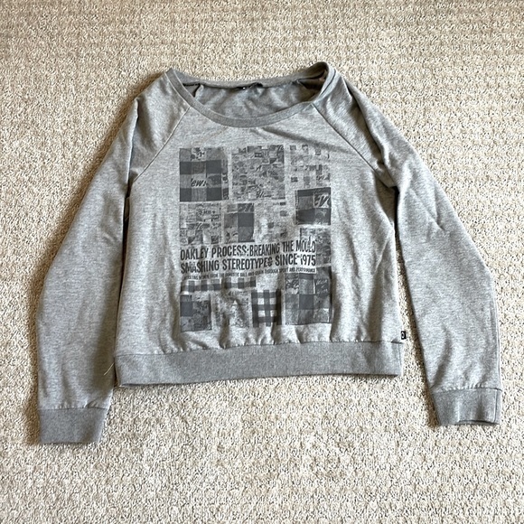 Oakley “Breaking the Mould” Gray Boatneck Sweatshirt - Picture 1 of 7